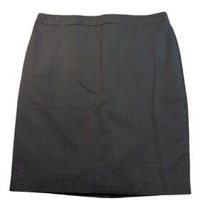 Liz Claiborne Career Black White Geometric Lined Pencil Skirt Size 12 Workwear